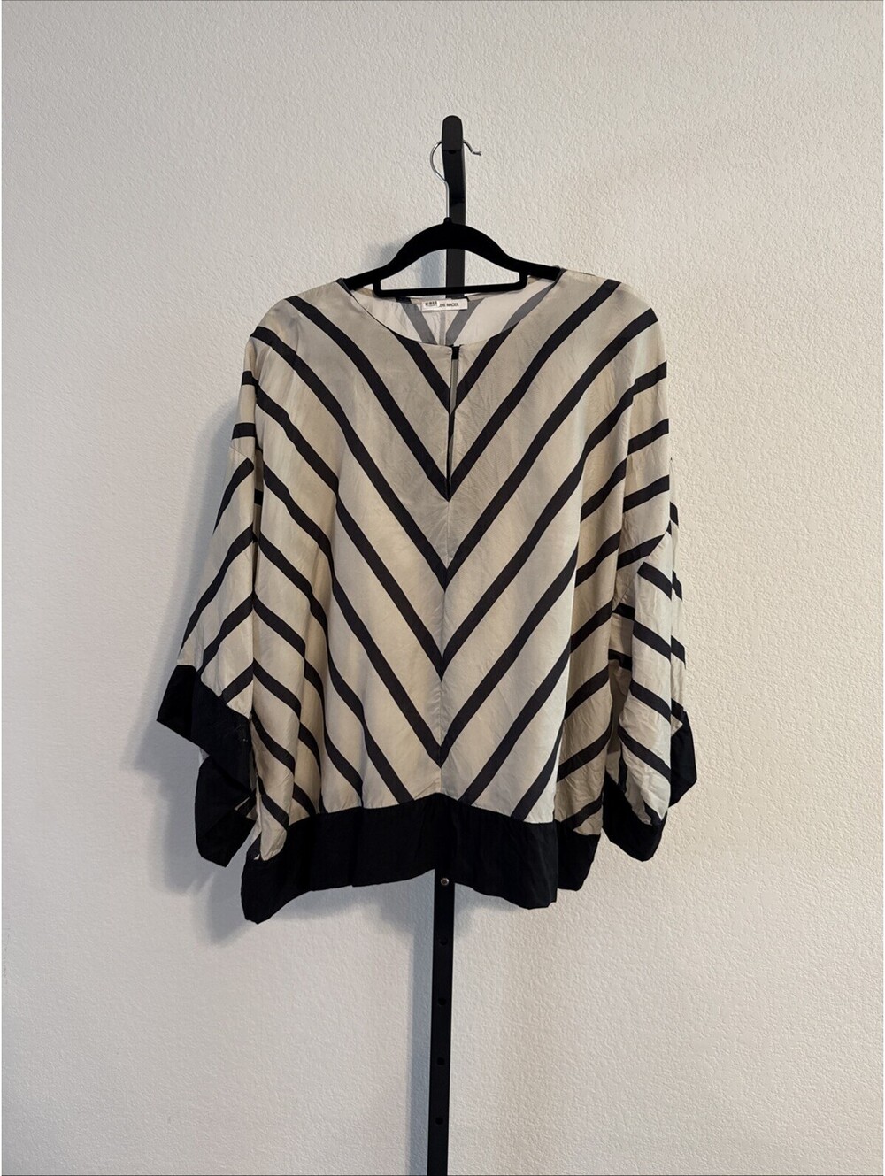 Malene Birger Cicie Oversized Chevron Striped Blouse - Sz 36 US 6
